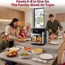 Air Fryer, 8.5QT Family Size Digital Air Fryers, BPA-Free, Smart Touchscreen with 8-Preset, Air Frying, Reheat Leftovers, Party Food, Fast Cooking, Dishwasher-Safe, Stainless Steel