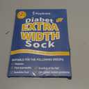 2 Pairs Wide Diabetic Socks for Men Women Plus Size,Lymphedema Socks,Socks for Swollen Feet and Ankles,Edema Socks,Loose Fit Socks,Non-Binding Socks,Bariatric Socks,Hospital Cast Socks-All Black