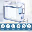 Funnymoom 2 Pack 0. 8 Gallon Fridge Water Dispensers Bottle with Leak-Proof Spigot and Convenient Handle Plastic Cold Juice Beverage Dispenser Jug for Party Refrigerator Drink Juice Iced Tea