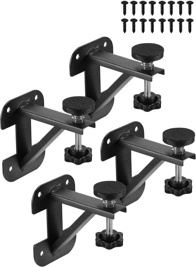Undermount Kitchen Sink Brackets for Narrow Cabinet, Sink Support Repair Kit with Black Coating, Spacing Saving Brackets, 4 PCS