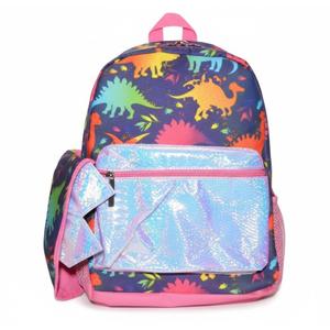 Confetti backpack with Detachable Hood 3-D Dino spikes