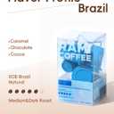 Rami Coffee Cold Brew Freeze Dried Instant Coffee Powder, Medium-Dark Roast 100% Arabica, 6 Portable Single Packets for Home Travel Backpacking Camping (EXP 07/26/25)