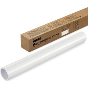 ANT White, 24" x 15’, Permanent Vinyl Roll, Adhesive Vinyl Roll, for DIY Project, Decal, Sticker, Compatible with Cricut, Cameo, Silhouette, Weather-Resistant