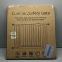 Cumbor 29.7-48" Baby Gate for Stairs, Mom's Choice Awards Winner-Dog Gates for Doorways, Auto Close Safety Pet Gate for Dogs Indoor, Easy Install Pressure Mounted Child Gate with Walk Thru Door, White