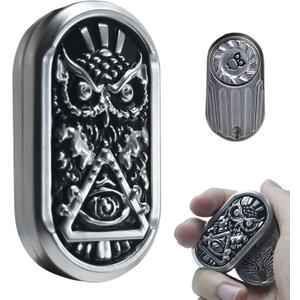 GoQQby Fidget Toy for Adults, Fidget Toys, Rotating Metal Magnetic Fidget Slider, Help Relieve Stress Anxiety, Compact Portable Sensory Fidget Tool, Gifts for Adults (Black Base)