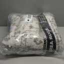 befbee Washable Area Rug 5x7, Area Rugs Stain Resistant Neutral Washable Rugs for Living Room Bedroom Vintage Non-Slip Thin Large Size Area RugLight Blue Beige