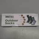innotree Merino Wool Hiking Socks for Men Thermal Winter Warm Micro Crew Work Cushion Socks, 3 Pairs, L