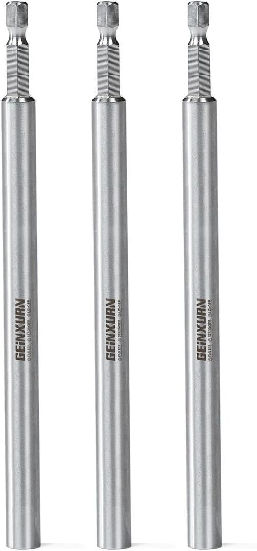 3 PC 6 Inches Stainless Screwdriver Bit Holders, Extension Socket Drill Bit Magnetic Holder Hex Shank Quick-Change Drill Bit Guide