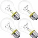 Lava Lamp Bulb 40W E26 Medium Base 120V A15 Appliance Oven Light Bulb for 16.3" Lava Lamp,Microwave Oven, Refrigerator, Over Stove Range Hood,High Temperature 500 Degrees Resistant,Warm White,4 Pack