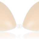 Niidor Sticky Bra Backless Invisible Stick on Bra Push up Strapless Women's Adhesive Bras Ladies Invisible Bras Light Nude