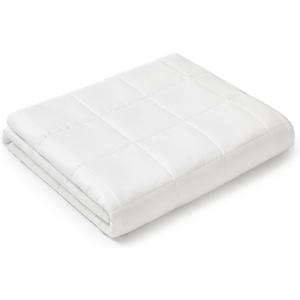 YNM, Weighted Blanket for Adults (20 lbs, 60” x 80”, White) Cooling Heavy Blanket for Sleeping Perfect for 190-210 lbs, Queen Size Breathable Blanket with Premium Glass Bead, Machine Washable