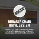 Genie 3022-LED ChainMax 1000 Essentials Garage Door Opener, 140v DC Motor, Chain C-Channel Rail, with LED Lighting, Blue