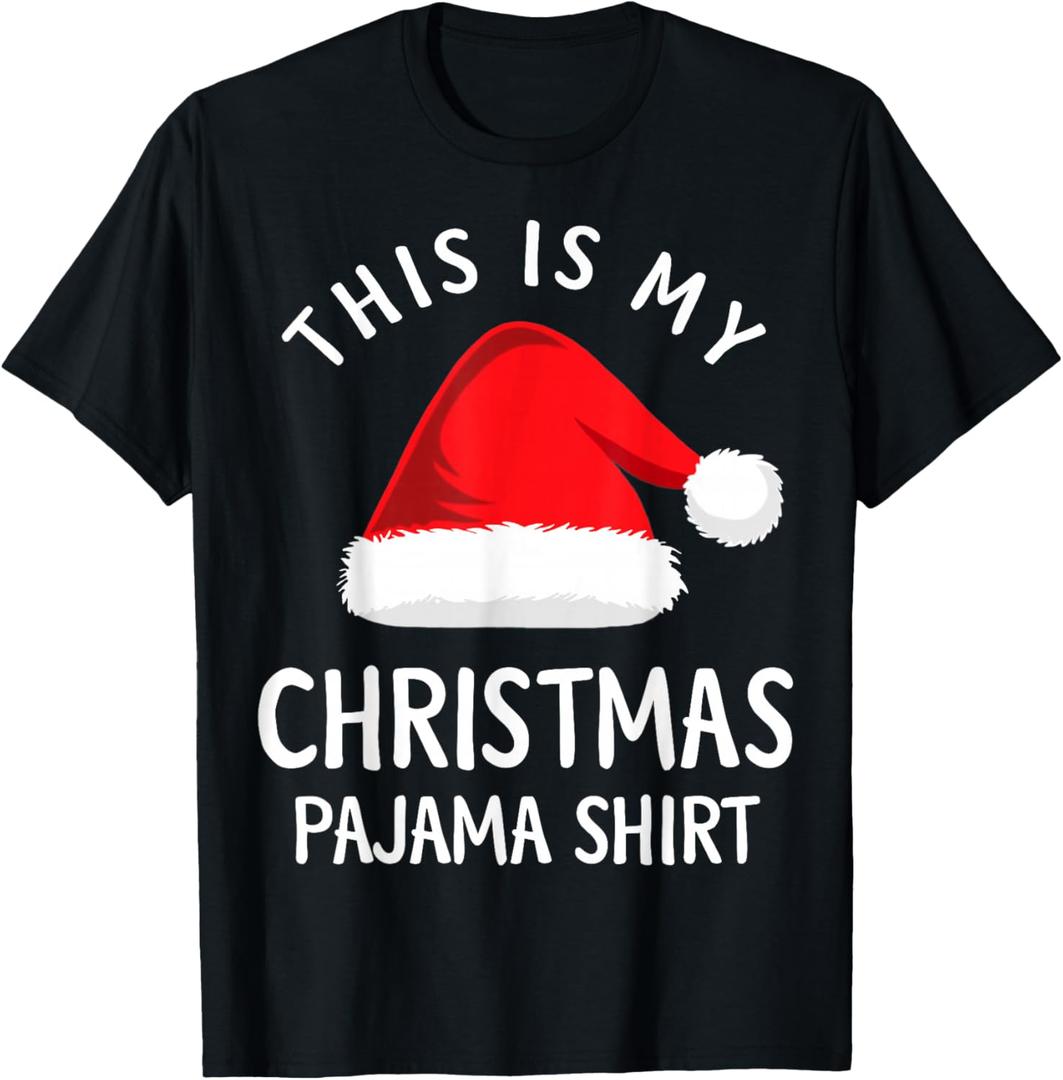 This Is My Christmas Pajama Shirt Funny Christmas T Shirts T-Shirt