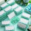 50 Pack Eucalyptus Wedding Favors Bulk Mint Floss Picks with Travel Handy Cases, Bridal Shower & Baby Shower Gifts for Guests, Sage Green Birthday Party Favors