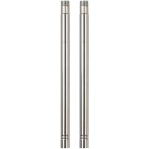DIIG 1FT Stainless Steel Extension Rod for 1 Inch diameter Rod, Suitable for extension of stainless steel splicing flagpole and curtain rod(Silver 3 pack)