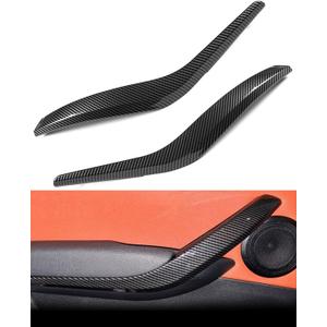 for BMW X1 E84 2009-2015 Door Handle Cover Replacements, Left Side + Right Side Inner Door Grab Handle Cover Door Armrest Bracket-Pair #51412991775#51412991776 (Carbon Fiber Color)