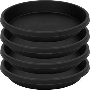 NIMYAU 4 Pack Large Plant Saucer 18 Inch, Extra-Large Deep Plastic Plant Trays for Pots, Plant Water Catcher Tray for Plants, Flower Pot Saucers, Plant Saucers for Indoors Outdoor