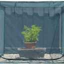 Square 4'x4' Netting Cover 3.3FT Tall Crop Cage Pest Guard Cover for Vegetables Fruits Durable Plant Garden Net with 4 Stakes