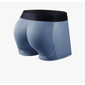 JOCKMAIL Mens Butt Padded Underwear Mens Mesh Shapewear Boxer Briefs with Butt Enhancing Pads L