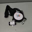 ILOMAX 360 Tangle-Free Retractable Dog Leash Built-in Waste Bag Dispenser Under Handle 2 Rolls Poop Bags Included Heavy Duty Tape Leash for Dogs up to 30kg Carry Pouch Included.16ft (White, L)