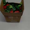 4 Packs Artificial Rose Garland: 31.48Ft Each Fake Flower Vine with Improved Color & 10 Ties for Wedding Arch Backdrop, Home Wall Party Decor, Christmas Decor, Red