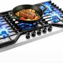 36 Inch Built-in Gas Cooktop 5 Italy SABAF Sealed Burners 40400 BTU