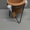 Creative Co-Op Terracotta Pot with Metal Stand