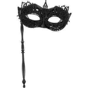 New Masquerade Mask for Women with Stick Shiny Women's Mardi Gras Mask for Costume Accessory