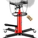 VEVOR 1/2Ton/1100lbs Capacity Hydraulic Transmission Jack, Car & Truck Compatible, 33.5-67 Inch Lift Range, 2-Stage Jack Stand with Foot Pedal, 360 Swivel Wheel, Red