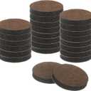 uxcell Furniture Pads, 24Pcs 1.25" - Round Self Adhesive Felt Furniture Pads, Floor Protectors for Furniture Feet Chairs Legs Hardwood Floors (Brown)
