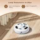 Pawaboo 3-in-1 Automatic Interactive Cat Toy, Electronic Motion Kitten Toy with Fluttering Butterfly Teasers, Track Ball & Random Hide Mouse, USB Rechargeable Cat Teaser Mouse Toys for Indoor Kitties (White+Gray)