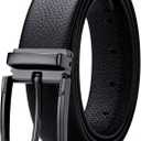 Men's Genuine Leather Dress Belt, 1.38" Wide, Premium Cowhide Business Casual Belt, Classic Design for Work and Formal Wear