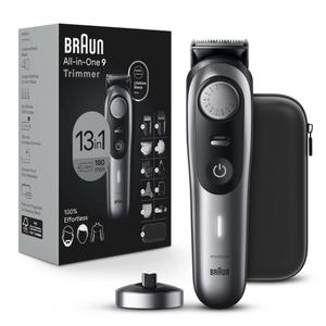 Braun All-in-One Men's Shaving Kit Series 9 9440, 13-in-1 Beard, Face, Nose, Ear Trimmer, Hair Clippers, Body Groomer and Manscaping, Holiday Gifts for Men
