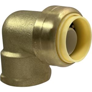 2 Pcs XFITTING Push Fit 3/4 Inch x 3/4 Inch Female NPT Elbow, 3/4" Inch Push Fit Female Elbow, 27-4-4=2XX