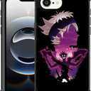 CARLOCA for iPhone 16e Case, Ultra Protection Shockproof Soft Silicone TPU Non Slip Back for Boy Girl Pattern Purple Anime Face