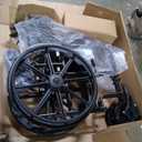 Medline Reclining Wheelchair, Desk-Length Arms and Elevating Leg Rests, 16" x 18" Seat (W x D)