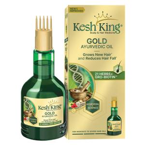 KESH KING Ayurvedic Hair Oil | Herbal Oil with Bhringraj & Amla | Enhance Hair Growth | Reduce Hairfall | Nourishes Scalp | Provides Long & Thick Hair | 3.38 Fl Oz/100ml
