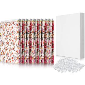 Teling 7.5 x 10.5 Inch Comic Book Boards Fabric Backing Board and U Shape Plastic Alligator Clips Poster Board for Folding Cloth and Storing Fabric Storage(100 Set)