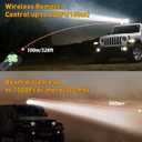 Remote Control LED Spotlight for Truck Search Light 50W Off-Road Light | 360°Automatic Searchlights Waterproof, for Offroad Hunting Camping, Go Outdoor Spot Lights 12V/24V, 5 Strong Magnets Built-in