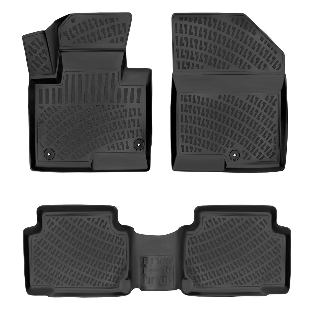 RizLiner Hyundai Santa Fe 2013-2018 Floor Mats
3D Custom Fit Rubber Car Mats Laser Measured Floor Liner All Weather Heavy Duty Waterproof Odorless Non-Slip (Front & Rear)