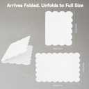 Scalloped Bulletin Board 48x36 inches, Decorative Felt Pin Board for Wall