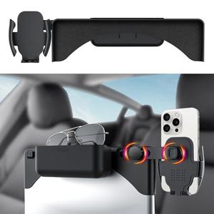 FITALLUS Premium Tesla Phone Mount & Holder for Model Y (2019-2024) & Model 3 (2018-2023),Snap-On Screen Clip with Scratch-Free Felt Base, Solid Alloy Arm