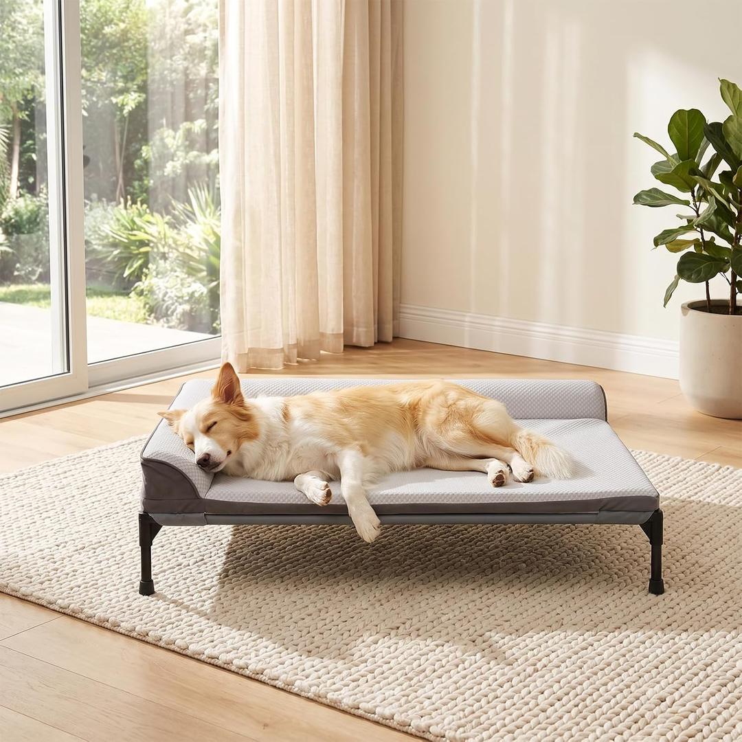 Elevated Cooling Dog Bed, Orthopedic Medium Cot 32"x25"