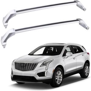 300Lbs Roof Rack Crossbars Compatible with Cadillac XT5 2017 2018 2019 2020 2021 2022 2023 2024 2025 2026, Aluminum Cross Bar for Rooftop Cargo Carrier Luggage Kayak Bicycles Snowboard