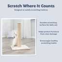 Trixie Parla Cat Scratching Post 24.4 Inch - Cat Scratcher with Soft Fabric Covering Base and Durable Natural Jute Rope - Beige