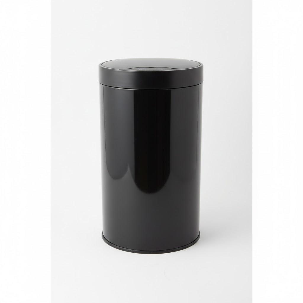 kaylowe Motion Sensor Bathroom Trash Can with Lid 4 Gallon Stainless Steel Garbage Cans Automatic Touchless Garbage Bin for Kitchen, Bedroom, Office, Living Room, Black