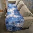 Modern Abstract 24x70 Runner Rug, Blue