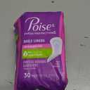 Poise Daily Liners, Incontinence Panty Liners for Bladder Leaks, 2 Drop Very Light Absorbency, Regular Length, 30 Count of Pantiliners