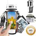 Clear Water Bottle Carrier Bag for Stanley & Brumate Era 40 OZ, Summer PVC Water Bottle Cup Holder, with Adjustable Strap, for Outdoor, Stadium Events, Walking, for Stanley Accessories