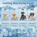 FunFurry Cooling Mat for Dogs，44"X32" Extra Large Pet Pad，Q-Max>0.5 Rapid Cooling Dense Weave Fabric，Washable Kennel Mat with Non-Slip Bottom (Light Blue, XL)
